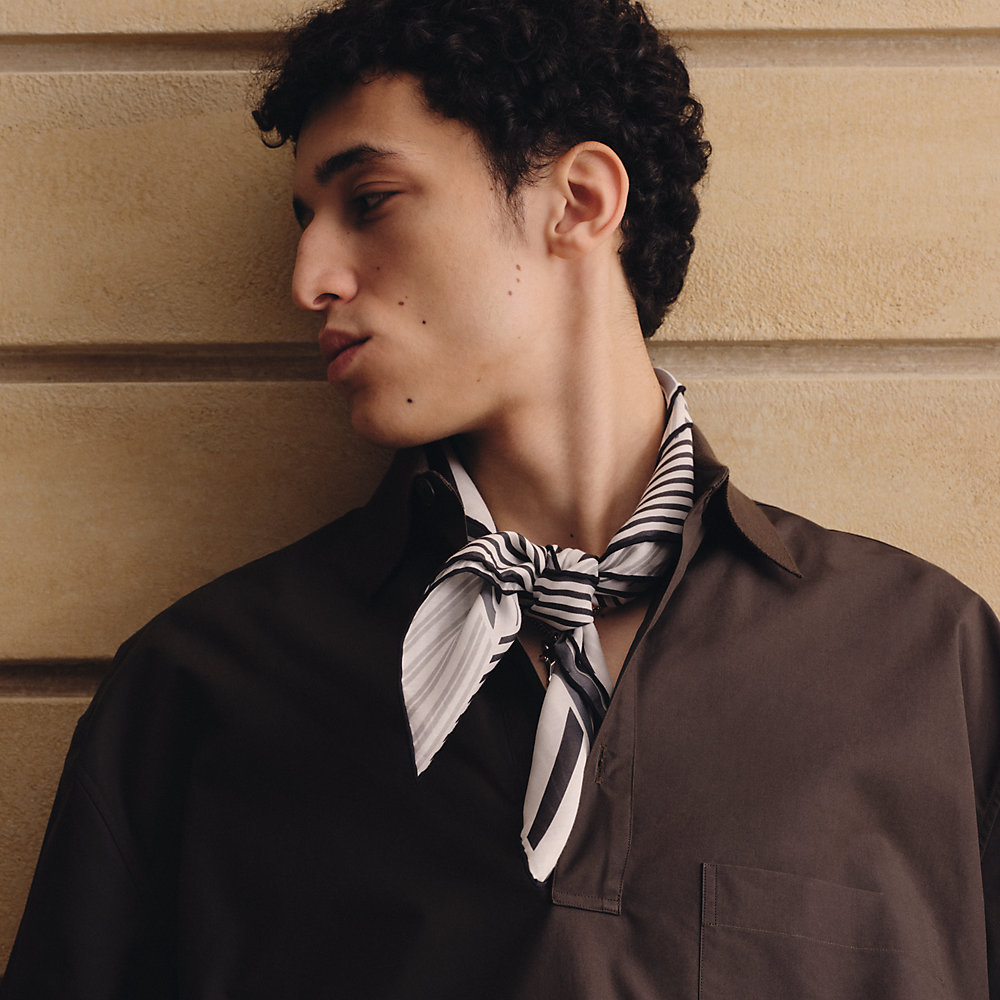H Perpetuel scarf 65 - Grey | Hermès Malaysia